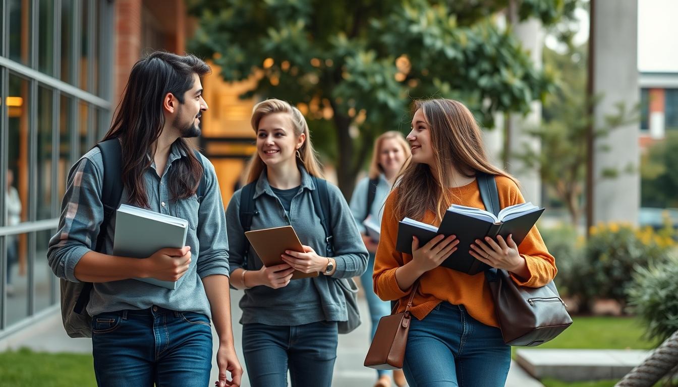 Students working in research laboratory