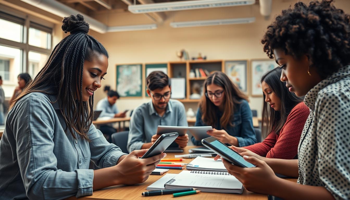 Student preparing for exams with study materials